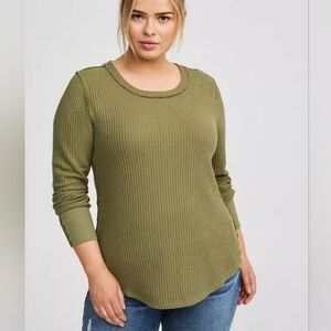 TORRID Textured Cotton Crew Neck 4XL